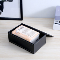 Boîte à mouchoirs en cuir de luxe pour voiture, style nordique cubique, impression de logo personnalisable, rangement facile pour CD, pour la maison, le bureau, l'hôtel, la salle de bain