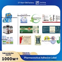 Étiquettes adhésives personnalisées en PVC pour flacons de médicaments, compléments vitaminiques, collyres, masques chirurgicaux - Adhésif amovible