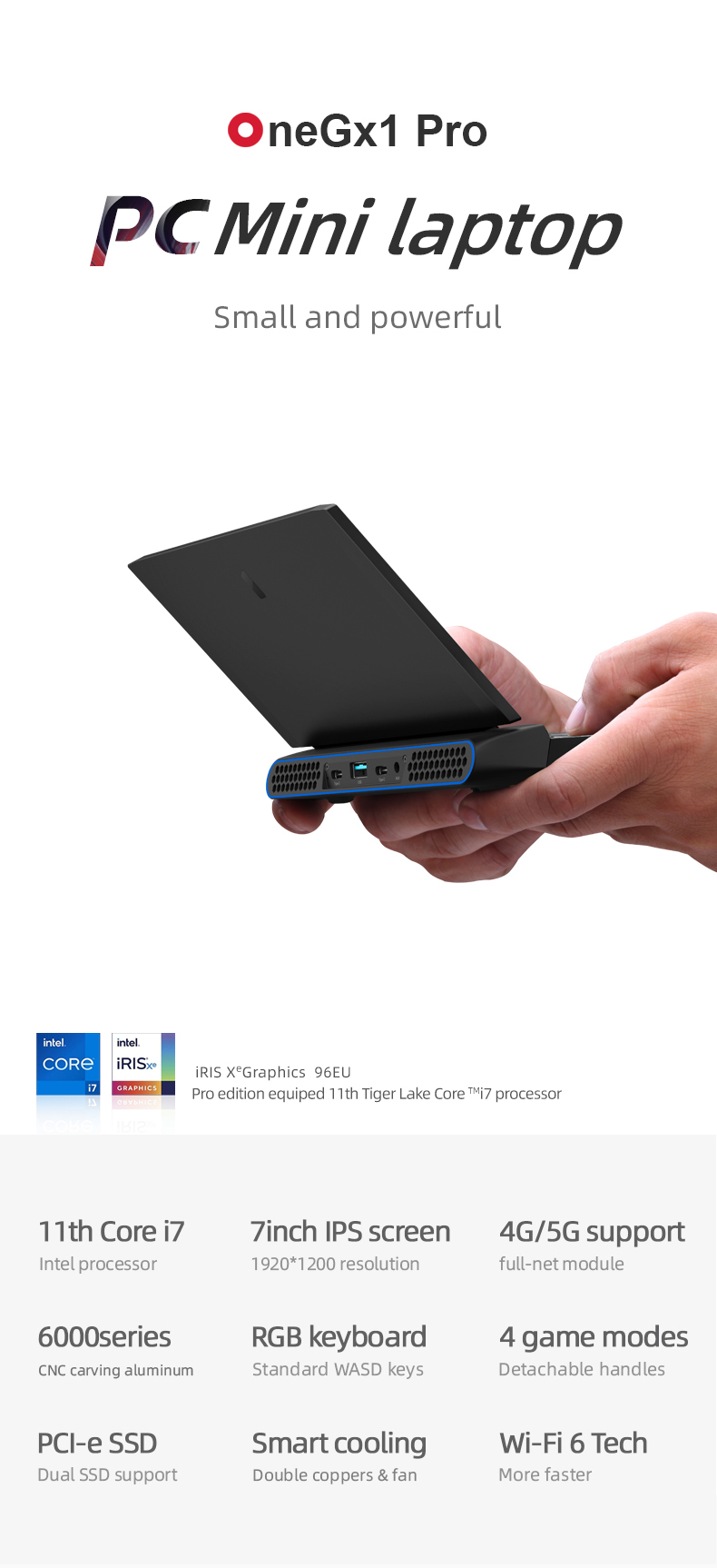 OneGX1 Pro Mini Laptop 7
