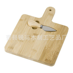 Planche à fromage en bambou Sharp Business avec couteau, petite taille 28x19,5 cm, pour usage domestique - Product Image 2