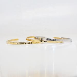 โรงงานเครื่องประดับที่กำหนดเองขายส่งสแตนเลสสลักฮาวายสร้อยข้อมือภาษาฮาวายแม่กำไลข้อมือ - Product Image 2