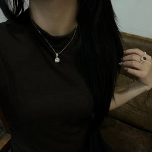 Collar de Plata de Ley S925 con Circonita, Clásico, Minimalista y Exquisito para Mujer, Diseño Versátil de Alta Gama - Product Image 4