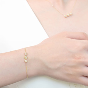 Nueva Colección de Alta Calidad, Brazalete de Oro Amarillo Sólido de 18K con Diseño de Tres Diamantes Vintage, Diamantes Naturales para Mujer, Ideal para Fiestas y Eventos - Product Image 2