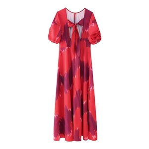 Robe décontractée H-71713, style chic vintage pour soirée, tissu tricoté haut de gamme, appliques brodées sexy, commande naturelle et élégante pour la mode - Product Image 3