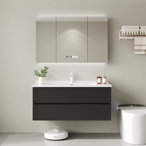 Mobile <span class=keywords><strong>Bagno</strong></span> con Lavabo Integrato in Ceramica, Stile Moderno e Semplice, Combo Mobile e Lavandino per <span class=keywords><strong>Bagno</strong></span> - Product Image 1