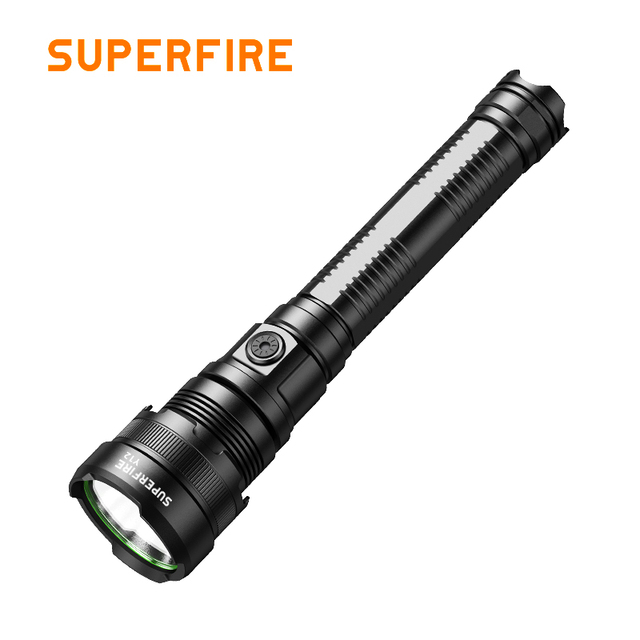 Powerful Handheld Tactical Rechargeable Waterproof USB Flashlight Powerbank SOS Mode 3000LM 390M Beam Distance Aluminum Alloy