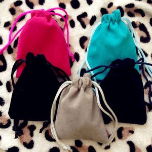 Custom Logo 7X9cm Black Velvet Luxury Lightweight Drawstring Closure Jewelry <b>Pouch</b> Packaging Bag for Earrings Rings <b>Nail</b> Polish - Product Image 4