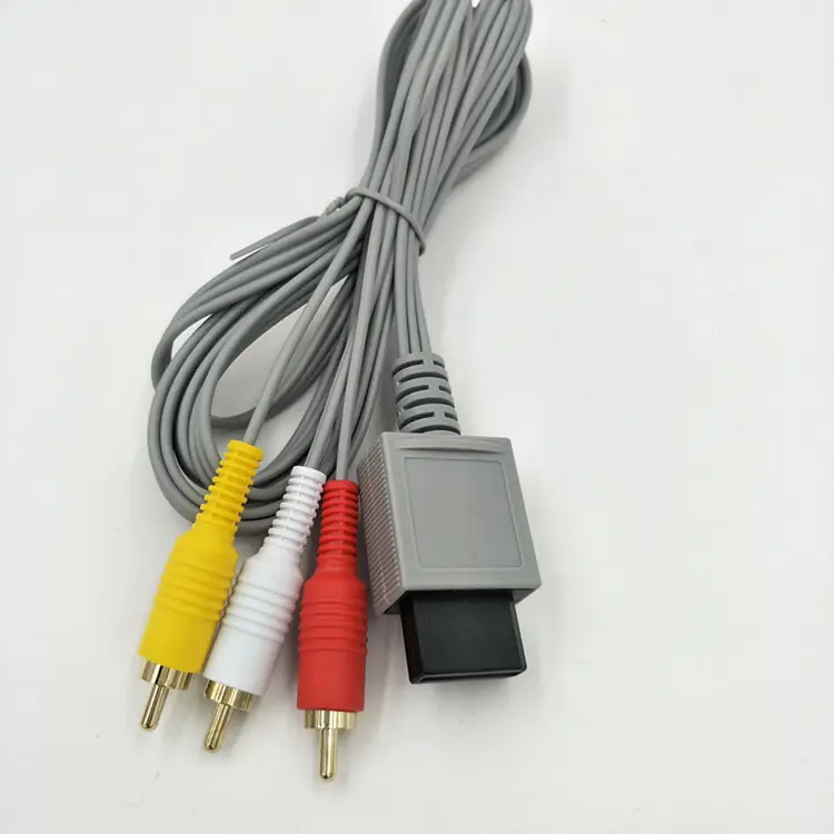 Venta directa de fábrica para cables WII AV para cables de audio y video WII para accesorios de host WII