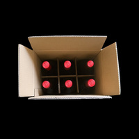 Cajas de Cartón Corrugado Reciclables para Botellas de Vino, Cerveza y Licores, con Separadores