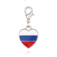 Pendentif drapeau national personnalisé bracelet en alliage collier porte-clés bijoux de mode pendentifs breloques