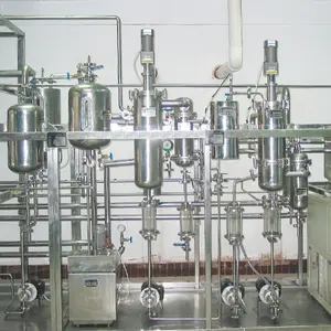 Stainless Steel vakum efisien tinggi 500l/h efek tunggal Evaporator Film jatuh untuk pemulihan etanol