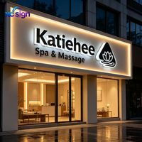 Enseigne en acrylique rétroéclairée par LED 3D personnalisée, cadre en acier inoxydable, étanche IP65, télécommande, compatible Homekit, bâtiments, bureaux