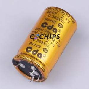 Supercondensateur CHV-2R7367R-TW-S4, composant traversant (THT), condensateur 360F -10%~+30% 2.7V 950uA@72hrs - Product Image 1