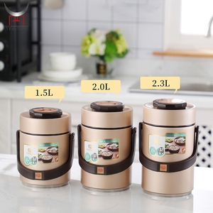 Recipiente Térmico para Sopa y Comida Caliente de Acero Inoxidable 304, Aislado al Vacío, Portátil, con 4 Compartimentos, Lonchera Bento - Product Image 1