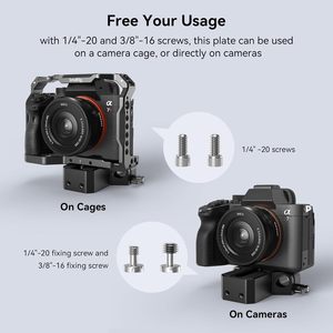 Placa Base para Cámara SmallRig con Abrazadera para Riel LWS de 15 mm, Placa Base para Sony A6500 <span class=keywords><strong>A6600</strong></span> A6300, para <span class=keywords><strong>Canon</strong></span> R5 R6, para Sony A7SIII - Product Image 2
