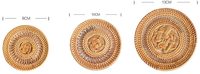 Plateaux et paniers vietnamiens, sets de dessous de verre et sets de tapis de table ronds, paniers décoratifs faits à la main pour le rangement avec poignée, plateaux de service en rotin pour le thé