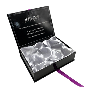 Custom Logo hair packaging boxes Luxury black bundles wig packaging for hair extension box