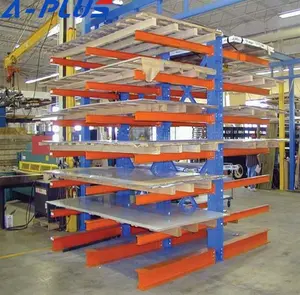 Bastidores de almacenamiento de tubos de soporte de brazo fuerte de acero H, estante Cantilever Industrial de alta resistencia para láminas y placas de acero