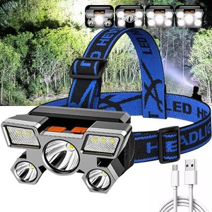 Potente Linterna Frontal Recargable para Pesca, Linterna LED para Cabeza, Linterna Frontal para Camping, Caza, Senderismo - Product Image 6