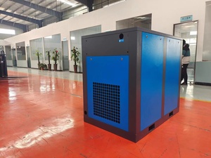 Винтовой компрессор Airking 30 л.с. (22 кВт), двухступенчатый, 8-10 бар, 380В, 50Гц, <span class=keywords><strong>3</strong></span> фазы, с воздушным охлаждением, с ПЛК, насос-двигатель - Product Image 4