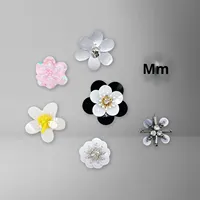 Patchs floraux faits main en feutre perlé, colorés, ornés de strass et de paillettes, pour costumes de scène, chaussettes, chaussures et accessoires brillants
