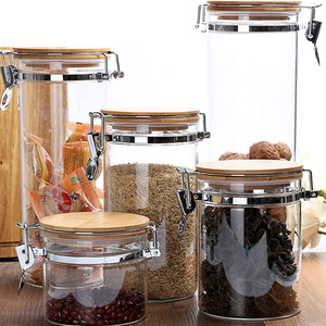 Nắp Đậy Nắp Lật Trang Trí Đóng Gói Thủy Tinh Mason Jar Kẹp Khóa Bản Lề Kín Khí Nắp Tre - Product Image 6