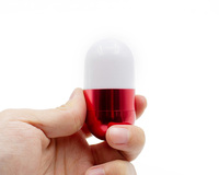 Lampe de nuit LED en forme de pilule, petite lampe de poche à capteur, pour chambre à coucher, cadeau