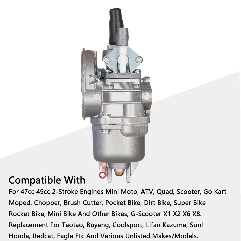 40-6 44-6 13 มม.Carburadorสําหรับ 47cc 49cc 2 จังหวะMini ATV Quad Pitสกปรกกระเป๋าจักรยานMini Motoสกู๊ตเตอร์คาร์บูเรเตอร์