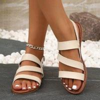 Chaussures plates d'été confortables pour femmes, idéales pour l'extérieur, avec semelle extérieure en caoutchouc, doublure en daim, semelle intermédiaire en éponge et tissu extensible – Vente en gros