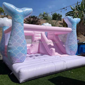 Château sautant gonflable <span class=keywords><strong>de</strong></span> maison <span class=keywords><strong>de</strong></span> rebond <span class=keywords><strong>de</strong></span> <span class=keywords><strong>petite</strong></span> sirène <span class=keywords><strong>de</strong></span> Offre Spéciale avec la glissière pour la location <span class=keywords><strong>de</strong></span> partie - Product Image 1