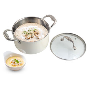 3 Ply Whole Clad Stainless Steel <b>Stock</b> <b>Pot</b>, 8 QT Cooking <b>Pot</b> with Lid, Induction <b>Pot</b> for Cooking - Product Image 4