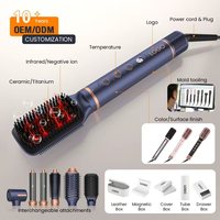 Sèche-cheveux brosse 5 en 1, 1600W, 110 000 tr/min, brosse à air chaud ionique professionnelle, volumateur, sèche-cheveux en une seule étape
