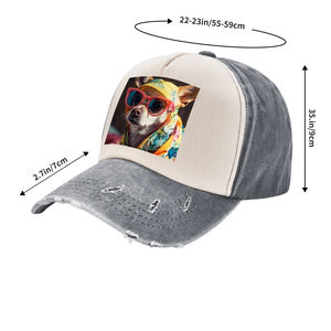 Imagen personalizada estilo americano gorra de béisbol de vaquero moda 6 paneles borde curvo Logotipo de goma sublimado letra impresa pequeña MOQ - Product Image 2