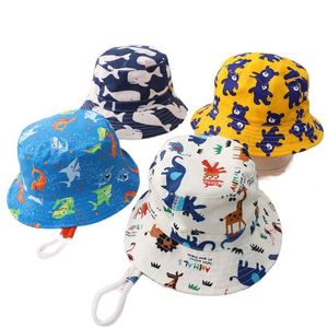 Sombreros de Pescador de Algodón para Niños y Niñas, Diseño de Dibujos Animados, para Deportes al Aire Libre, con Cordón, Verano 2025 - Product Image 4