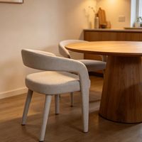 Chaise de salle à manger moderne de luxe en tissu avec éponge haute densité, personnalisable, pour restaurants et hôtels – Vente en gros usine nordique