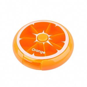 กล่องใส่ยาแบบพกพา 7 วัน ทรงกลม หมุนได้ มีช่องใส่ยา 7 ช่อง - Product Image 4