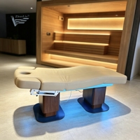 Lit de massage électrique de luxe pour salon de beauté et spa, avec 4 moteurs, idéal pour les soins du visage, les massages et les extensions de cils