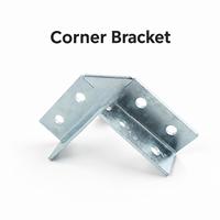 Supports de fixation carrés robustes TEBAK, connecteurs de profilés en C à 90 degrés
