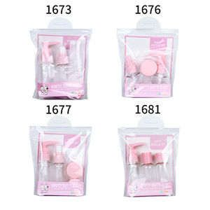 Portable Transparent Plastic Travel Size Bottle Set For Skincare Pump Lotion Toner <b>Spray</b> Cosmetic Grade Face Use - Product Image 1