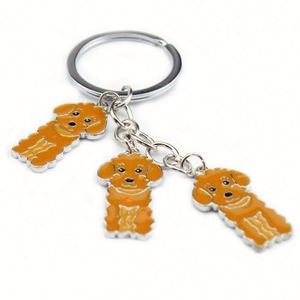 Accesorios Personalizables para Llaves, Nuevo Regalo, Colgante para Cintura con Grabado de Perro Poodle de Dibujos Animados, Llavero de Metal - Product Image 5