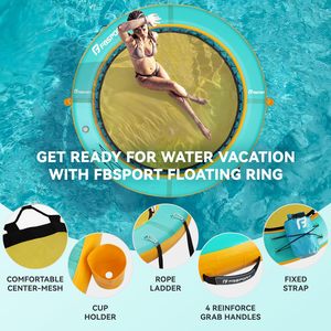Hamac gonflable flottant avec filet pour la détente, le bronzage, le repos et les activités aquatiques adaptées aux <span class=keywords><strong>animaux</strong></span> de compagnie - Product Image 5