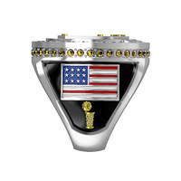 Personnalisez une bague de championnat de baseball plaquée or tendance pour mettre en valeur votre goût et votre style extraordinaires.