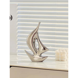 Adorno de velero moderno, decoración de cerámica para sala de estar, oficina, hogar, regalo, decoración navideña, forma irregular J123 - Product Image 2