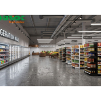 Étagère gondole commerciale avec étagères réglables pour supermarchés et commerces de détail