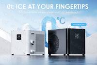 ICEGALAX personalizado 0.5HP enfriador refrigerado por agua baño de agua helada fría 1/2 HP enfriador de inmersión fría con Control de aplicación WIFI