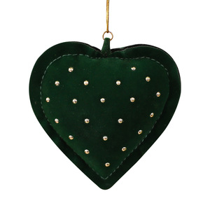 Wholesale <b>Heart</b>-Shaped Bow Stuffed Christmas Tree Pendant Hanging <b>Ornament</b> for Xmas Tree Holiday Decor Window Display - Product Image 6