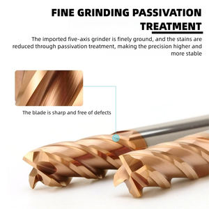 SUPAL HRC58 4 cannelures <span class=keywords><strong>Fraise</strong></span> plate en carbure de tungstène CNC pour acier inoxydable fonte - Product Image 4
