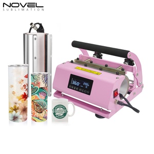 Machine de presse à chaud portable pour gobelets et tasses de sublimation DIY, capacité 11-30OZ, couleur rose, pour usage promotionnel - Product Image 1