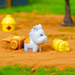 Ornements micro-paysagers KI Huacui, aménagement paysager simulé, artisanat décoratif <span class=keywords><strong>en</strong></span> résine DIY Ferme des Petits Chèvres pour jardinage <span class=keywords><strong>en</strong></span> paille - Product Image 3