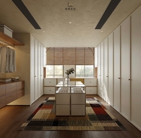 Armoire en bois de style scandinave avec banc central et système de tiroirs, armoire modulaire personnalisée pour les projets d'appartements à Brisbane